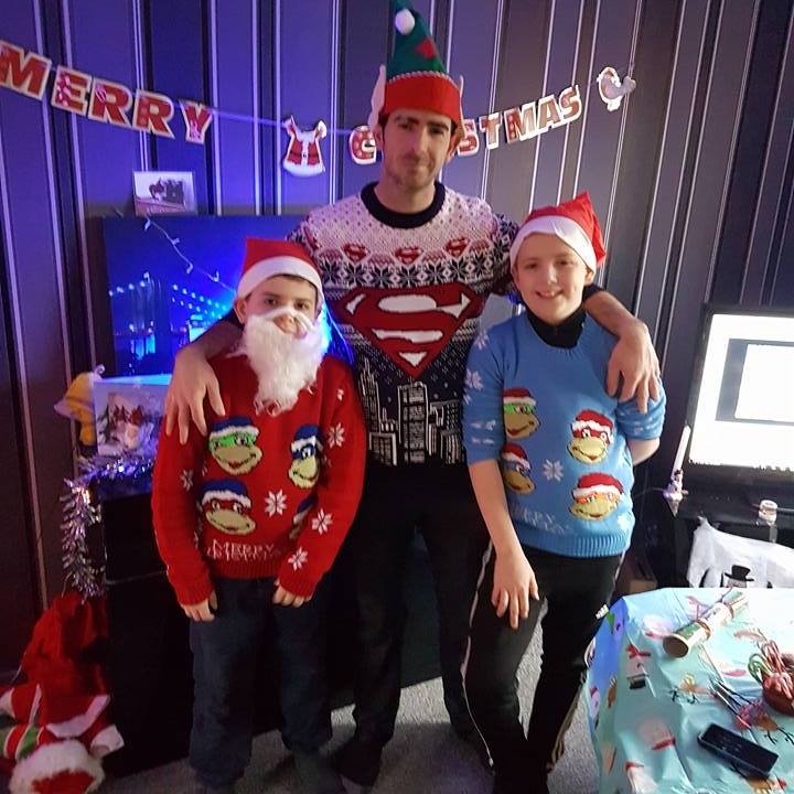 Image of Jay and his family. Image from ChristmasEveryday Club